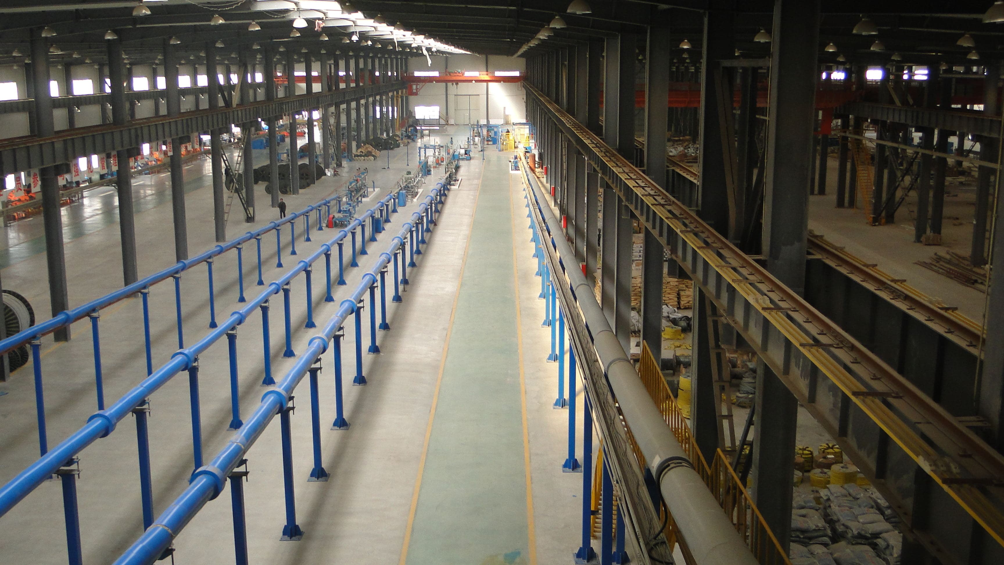 Cable manufacturing equipment in the factory